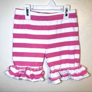 Boutique Little Lu Girls Ruffle Shorts Striped 8